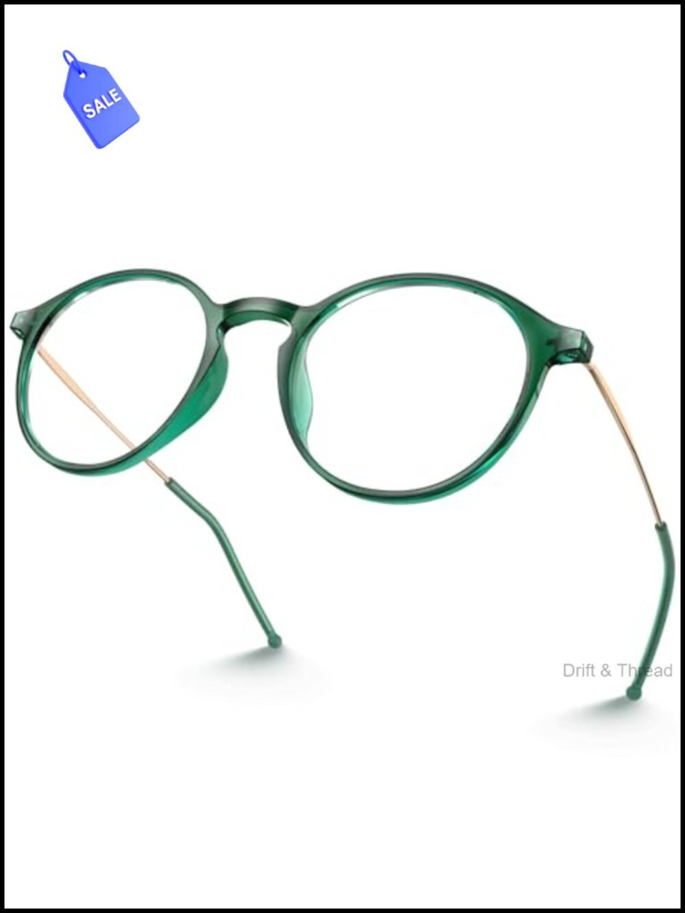 Lightweight Anti-Slip Blue Light Blocking Glasses Round Frame
